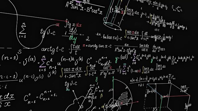 Mathematical Formula Overlay, Handwritten