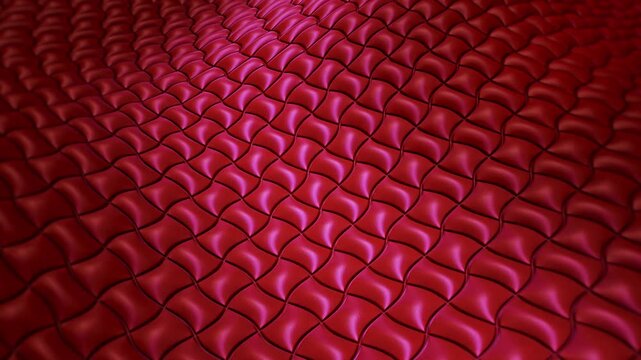 Glossy Red Snake Scale Pattern with Undulating Motion