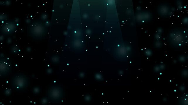 Abyssal marine snow and glowing turquoise plankton particles drifting peacefully through deep ocean underwater currents, tranquil nocturnal pelagic ecosystem backdrop overlay on dark