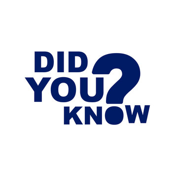 did you know sign on white background