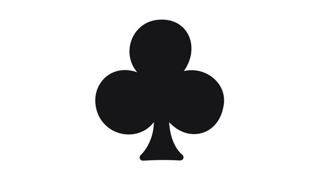 Animation of black spade card suit symbol icon