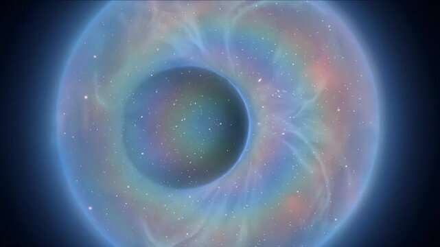 銀河団を満たす熱いプラズマハローと衝突境界面を捉えた望遠天体物理CG