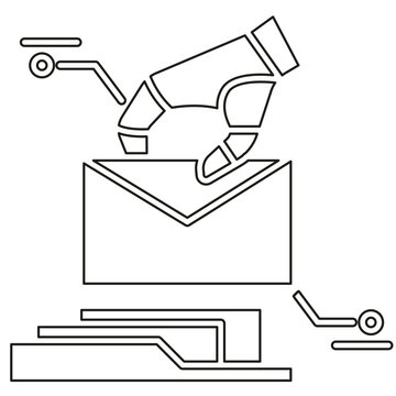 Robotic Email Delivery Icon