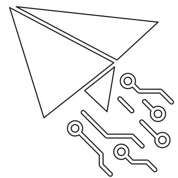 Digital AI Message Icon