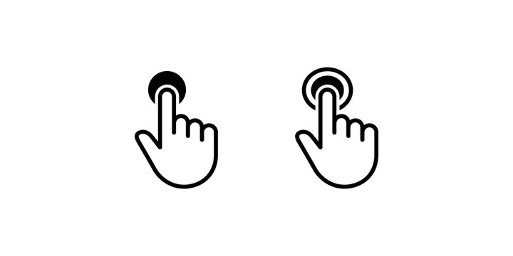 Touch point gesture icon with concentric circle indicator for precise user interaction in mobile and digital device interfaces.