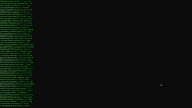 Computer hacking. Digital code and numbers falling vertically on a dark background in Matrix style. Binary code background
