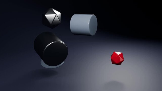 Abstract christmas 3d geometry seamless loop motion background