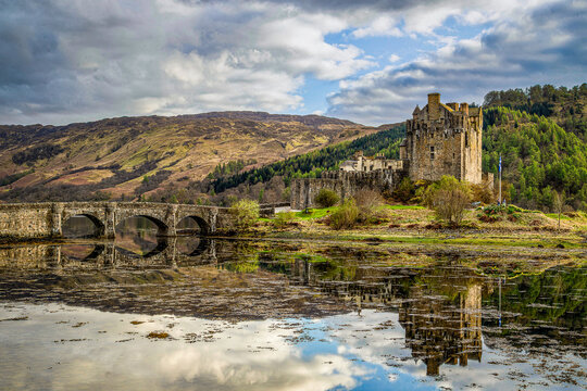 Eilean Donan Castle reflected in a Scottish loch