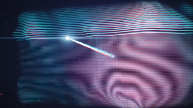 3D Curved CRT Screen Scanlines with RGB Phosphor Layers and Electron Beam Raster Sweep Interlaced Glowing Lines Seamless Loop