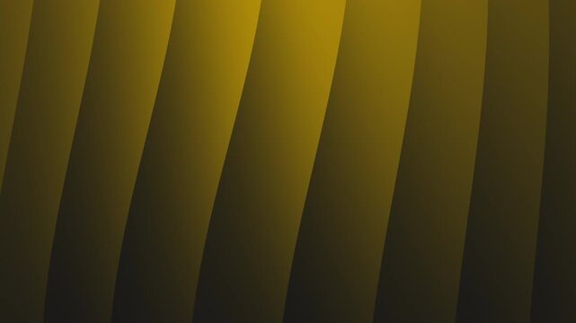 Abstract Golden Diagonal Bands Sliding Sideways on Dark Knight Gradient Background. Parallel slanted stripes with warm amber tones and deep shadow transitions create a sleek geometric pattern.