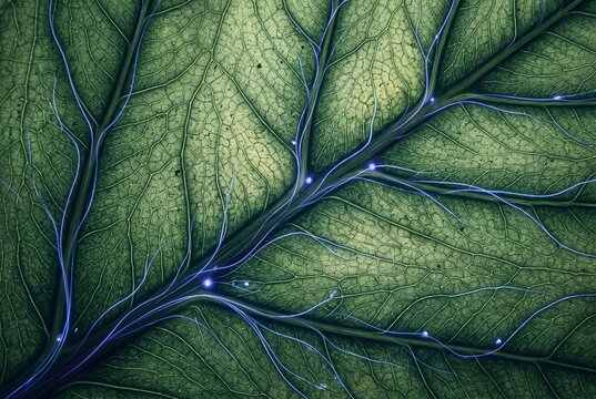 Botanical Leaf Veins and Neural Network Texture