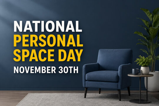 National Personal Space Day November 30th Blue Living Room Interior