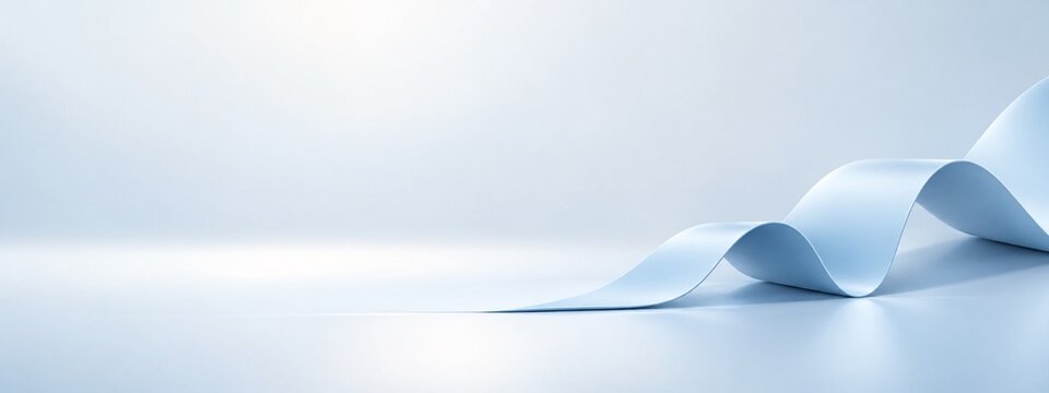 A continuous pale blue folded surface suggesting an algorithm