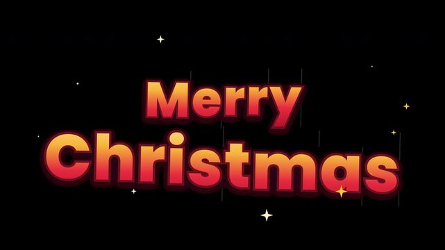 Merry Christmas Bouncing Letters Title Animation With Alpha Channel