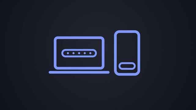 Dark mode two factor authentication with laptop login and phone approval prompt turning green with check, 2FA