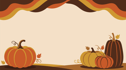 A warm and inviting thanksgiving scene featuring pumpkins autumn leaves and a cozy atmosphere perfect for holiday celebrations and festive greetings © MdHabibur