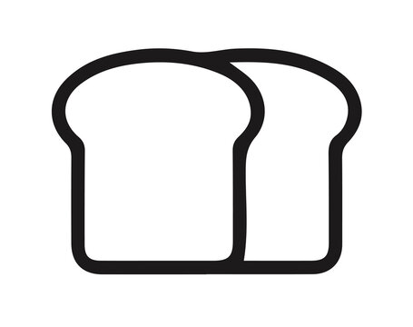 Simple bread icon illustration isolated on transparent background