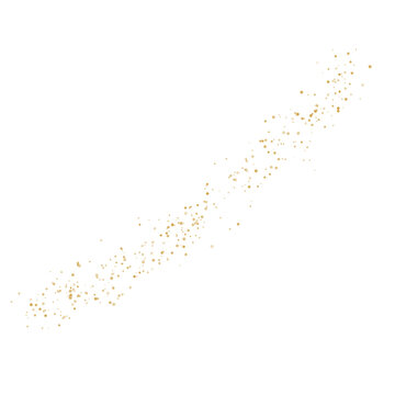 斜めに流れる金色の粒子 透過背景