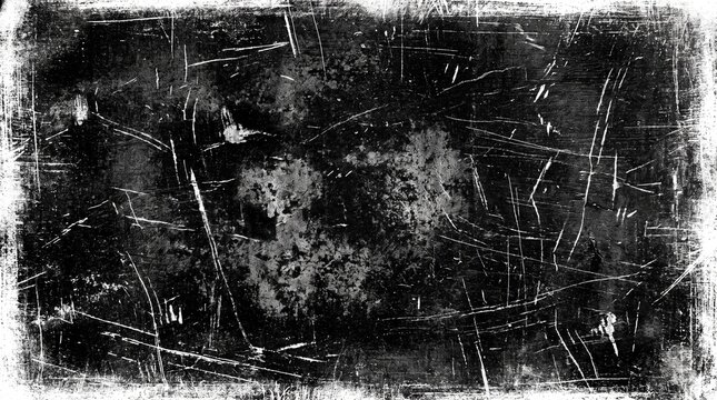 Black and white distressed grunge texture with heavy scratches