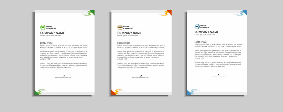 modern corporate letterhead template design