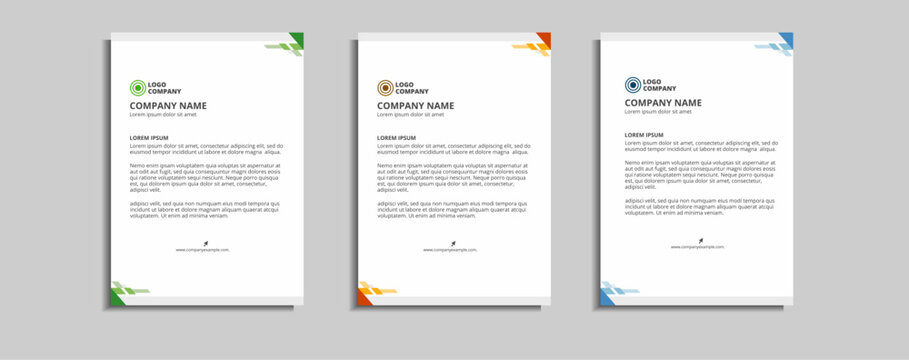 modern corporate letterhead template design