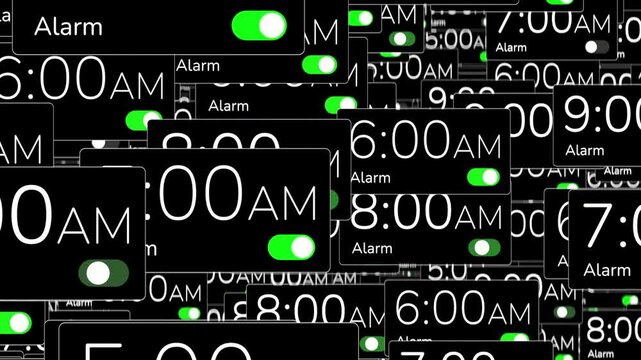 Multiple wake-up alarms scheduled on mobile phone, anxiety and sleep deprivation