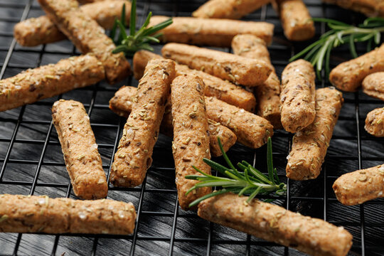 Crispy Bread sticks with Rosemary and Sea Salt
