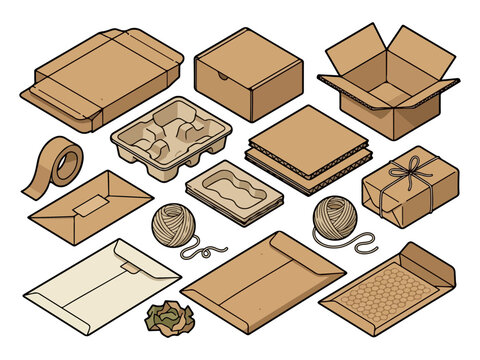 Eco Friendly Holiday Shipping and Sustainable Packaging Kit Set