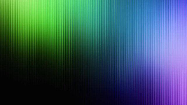 Abstract background with vertical lines in green, blue, and purple gradient
