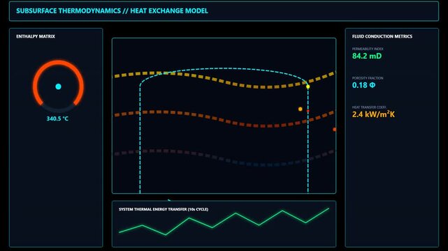 Subsurface Thermodynamics and Heat Exchange Simulation Interface for Industrial Energy Data Analysis