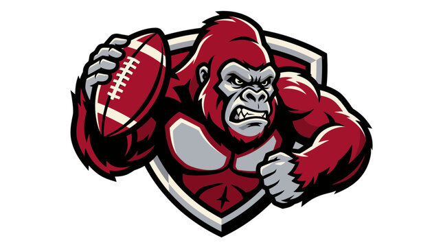 Gorilla mascott on amateur american football club