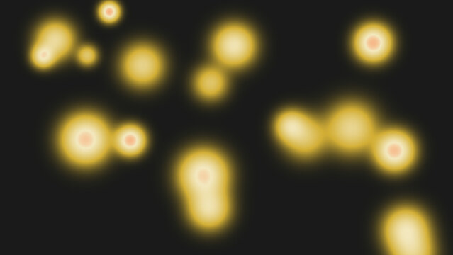 Glowing christmas bokeh lights floating on dark festive background