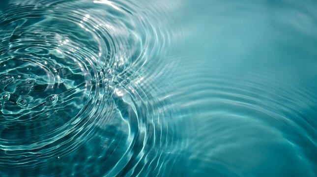 Water ripples creating concentric circles on calm surface