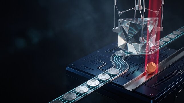 3d printer creating small white objects