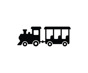 Toy train engine vector icon kids playground train ride © RASMA