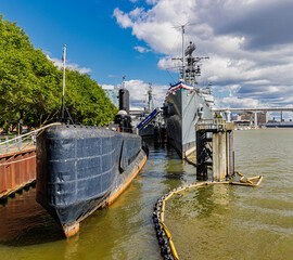 Retired Submarine and Other Retired Naval Ships at The Buffalo Naval Park, Buffalo, New York, USA © Billy McDonald