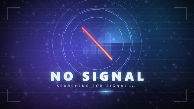 No signal screen modern glitch animation searching for signal seamless loop 4K