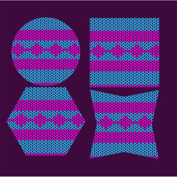 Knitting vector pattern. Vector texture seamless pattern. White knit texture seamless pattern. Vector seamless background