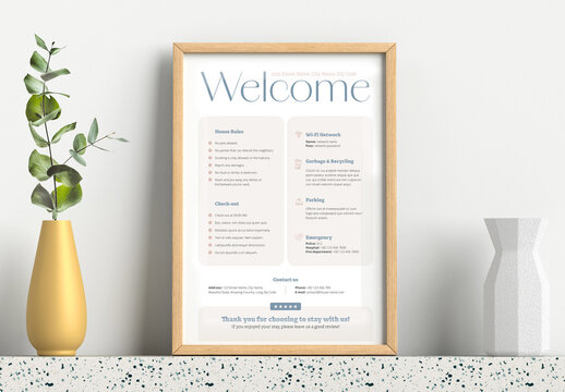 Home Rental Welcome Guide Poster