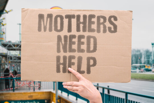 "Mothers need help" New mothers lack local support. MOTHERS. SUPPORT. BABIES. VOLUNTEERS. HELPLINE.