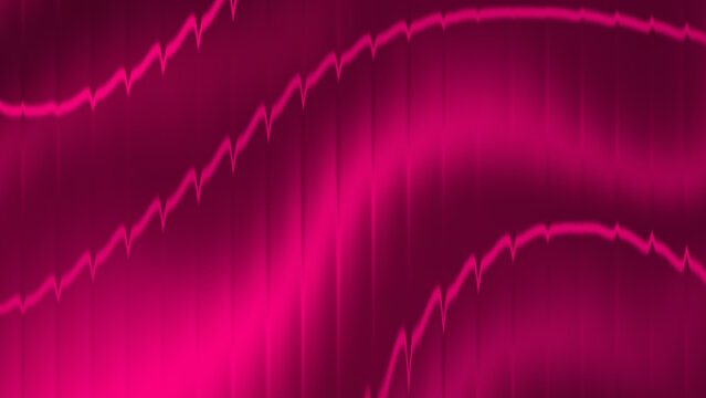 Abstract glassmorphism background featuring a smooth wavy neon magenta and fuchsia gradient with frosted fractal ribbed glass texture, perfect for premium modern designs.