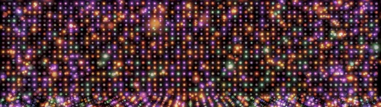 Led light wall glowing in orderly rows creating a luminous stage setting for concerts live performances and nightlife events.
