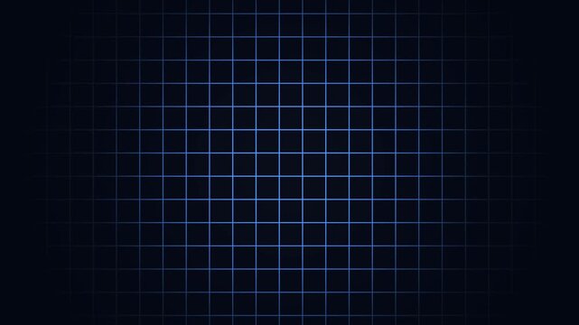 Futuristic blue grid motion background loop