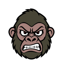 hand drawing icon of gorilla (artwork 1) © Yanti83