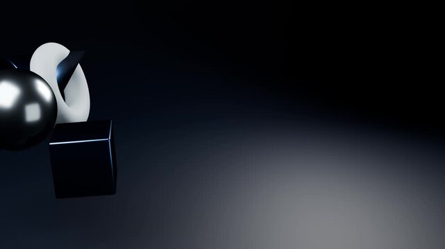 Modern frosted geometric ice structures floating smoothly