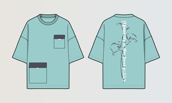 Modern Cut and Sew T-Shirt Collection with Panel Patterns and Graphic Designs