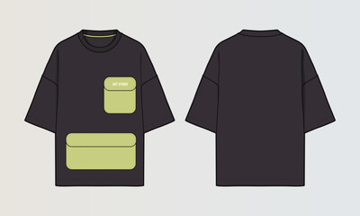 Modern Cut and Sew T-Shirt Collection with Panel Patterns and Graphic Designs