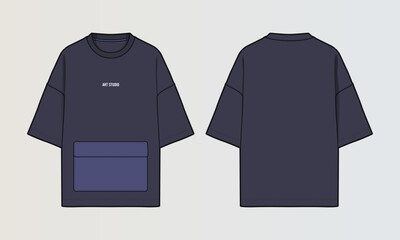 Modern Cut and Sew T-Shirt Collection with Panel Patterns and Graphic Designs