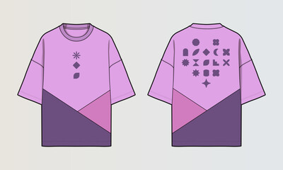 Modern Cut and Sew T-Shirt Collection with Panel Patterns and Graphic Designs