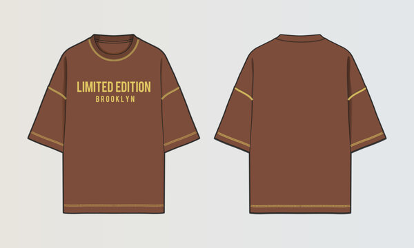 Modern Cut and Sew T-Shirt Collection with Panel Patterns and Graphic Designs